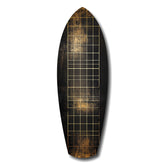 Golden Surf Reflection Glass Wall Art.